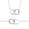 Collier en argent double anneau