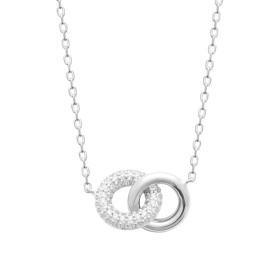 Collier en argent deux Anneaux dont un CZ