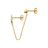 Boucle d'oreille étoile CZ relié par une chaine
