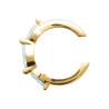 Ear cuffs plaqué or anneau CZ en losange
