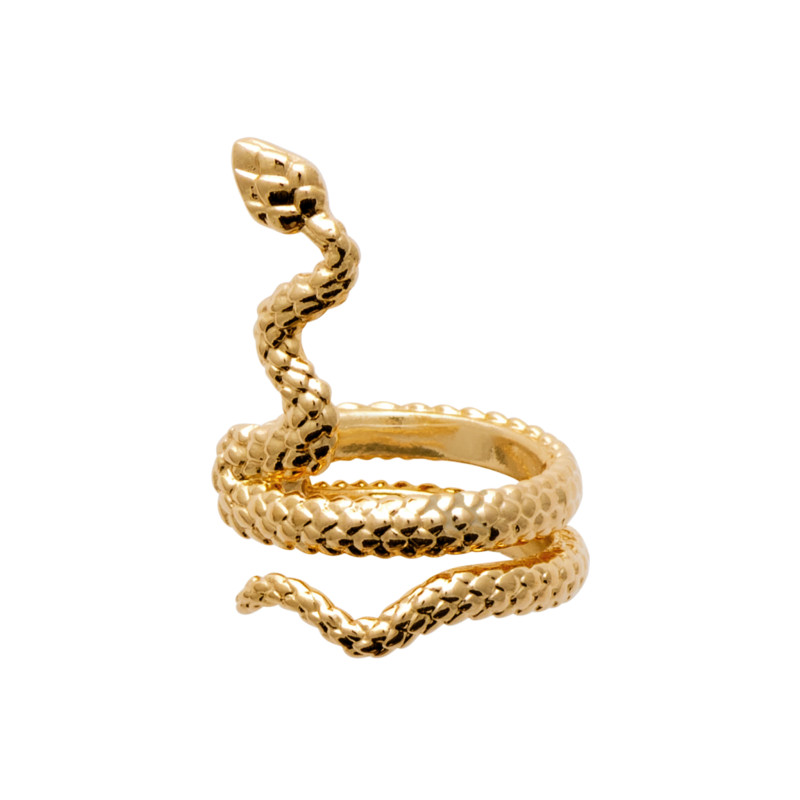 Ear cuffs plaqué or serpent