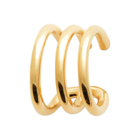 Ear cuffs plaqué or triple anneau