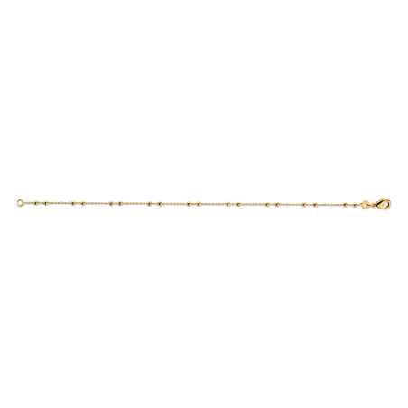 Bracelet plaqué or bille sur chaine