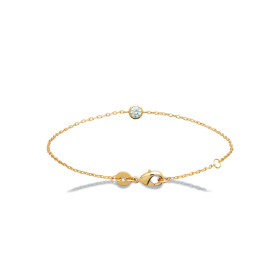 Bracelet plaqué or Perle d'Or CZ