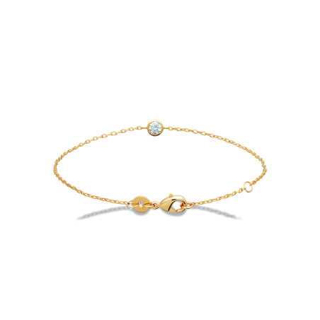 Bracelet plaqué or Perle d'Or CZ