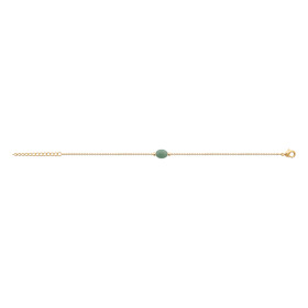 Bracelet plaqué or Émeraude Délicate