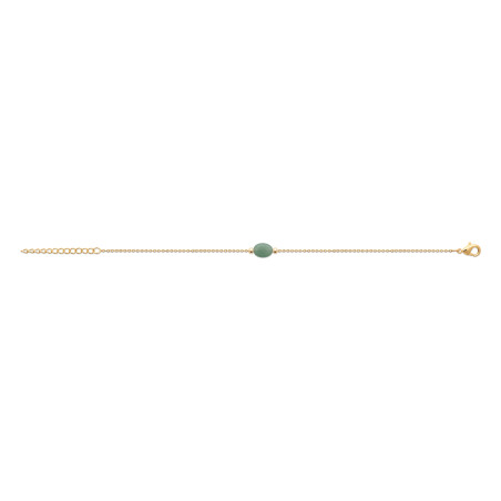 Bracelet plaqué or Émeraude Délicate