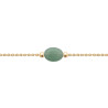 Bracelet plaqué or Émeraude Délicate