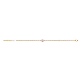 Bracelet plaqué or Rose Quartz