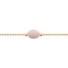 Bracelet plaqué or Rose Quartz