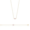 Bracelet plaqué or Rose Quartz