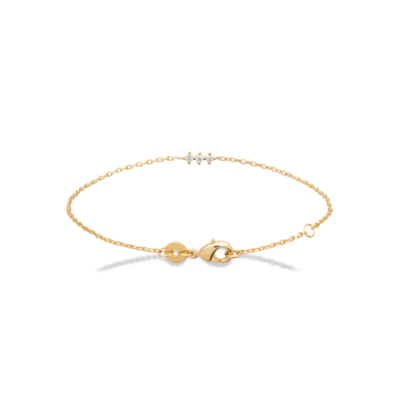 Bracelet plaqué or Étoile Scintillante