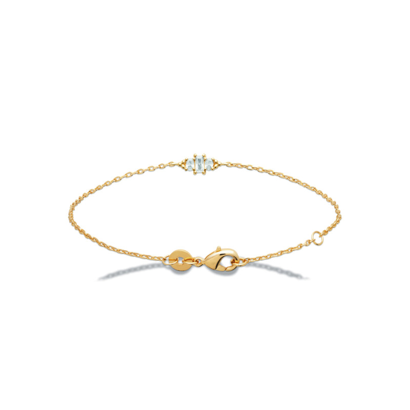 Bracelet plaqué or Trio Étincelant