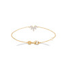 Bracelet plaqué or Feuilles de Diamant