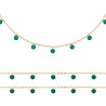 Bracelet plaqué or Éclat Émeraude