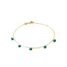 Bracelet plaqué or Éclat Émeraude