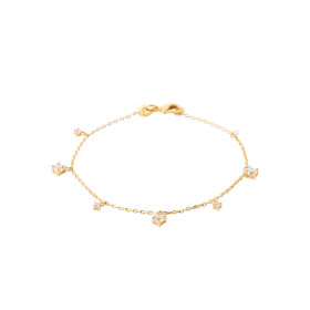 Bracelet plaqué or Éclats de Diamant