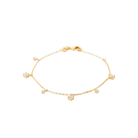 Bracelet plaqué or Éclats de Diamant