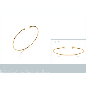 Bracelet ouvert en plaqué or minimaliste