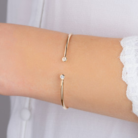 Bracelet Jonc plaqué or Éclat Minimaliste