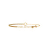Bracelet Jonc plaqué or Ligne Éclatante
