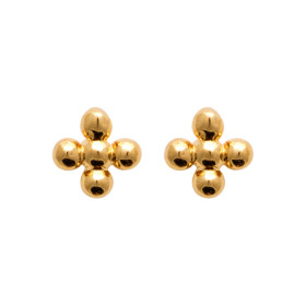 Boucles d'Oreilles Clous en Plaqué Or - Fleur de Luxe