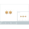 Boucles d'Oreilles Clous en Plaqué Or - Soleil Radieux