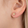 Boucles d'Oreilles Clous en Plaqué Or - Soleil Radieux