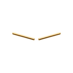 Boucles d'Oreilles Clous en Plaqué Or - Bâtonnet Minimaliste