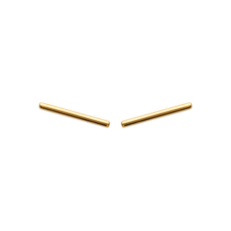 Boucles d'Oreilles Clous en Plaqué Or - Bâtonnet Minimaliste