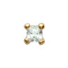 Boucles d'Oreilles Carrées en Plaqué Or avec Zirconium Blanc - Éclat Raffiné