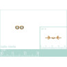 Boucles d'Oreilles en Plaqué Or avec Zirconium Blanc Rond - Éclat Éternel
