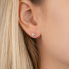 Boucles d'Oreilles en Plaqué Or avec Zirconium Éclatant - Éclat de Lumière