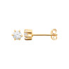 Boucles d'Oreilles Plaqué Or avec Strass Brillant