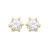 Boucles d'Oreilles Plaqué Or avec Strass Brillant