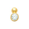 Boucles d'Oreilles Plaqué Or avec Strass Brillants Double