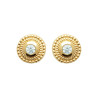 Boucles d'oreilles en Plaqué Or avec CZ Brillant