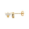 Boucles d'oreilles en plaqué or avec zircons scintillants