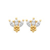 Boucles d'oreilles en plaqué or avec zircons scintillants