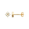 Boucles d'oreilles losange en plaqué or avec zircons étincelants
