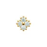 Boucles d'oreilles en plaqué or avec motif losange et zircons scintillants