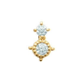 Stud double zircon en...
