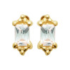 Boucles d'oreilles en Plaqué Or et Zirconium long