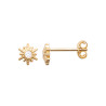 Boucles d'Oreilles Soleil en Plaqué Or avec Zirconium Étincelant
