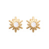 Boucles d'Oreilles Soleil en Plaqué Or avec Zirconium Étincelant