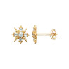 Boucles d'Oreilles Étoile en Plaqué Or avec Zirconium Étincelant