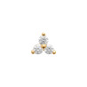 Boucles d'Oreilles Trinité en Plaqué Or avec Zirconium Étincelant