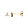 Boucles d'Oreilles Trinité en Plaqué Or avec Zirconium Étincelant