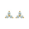 Boucles d'Oreilles Trinité en Plaqué Or avec Zirconium Étincelant