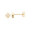 Boucles d'Oreilles Croix Éclatante en Plaqué Or avec Zirconium